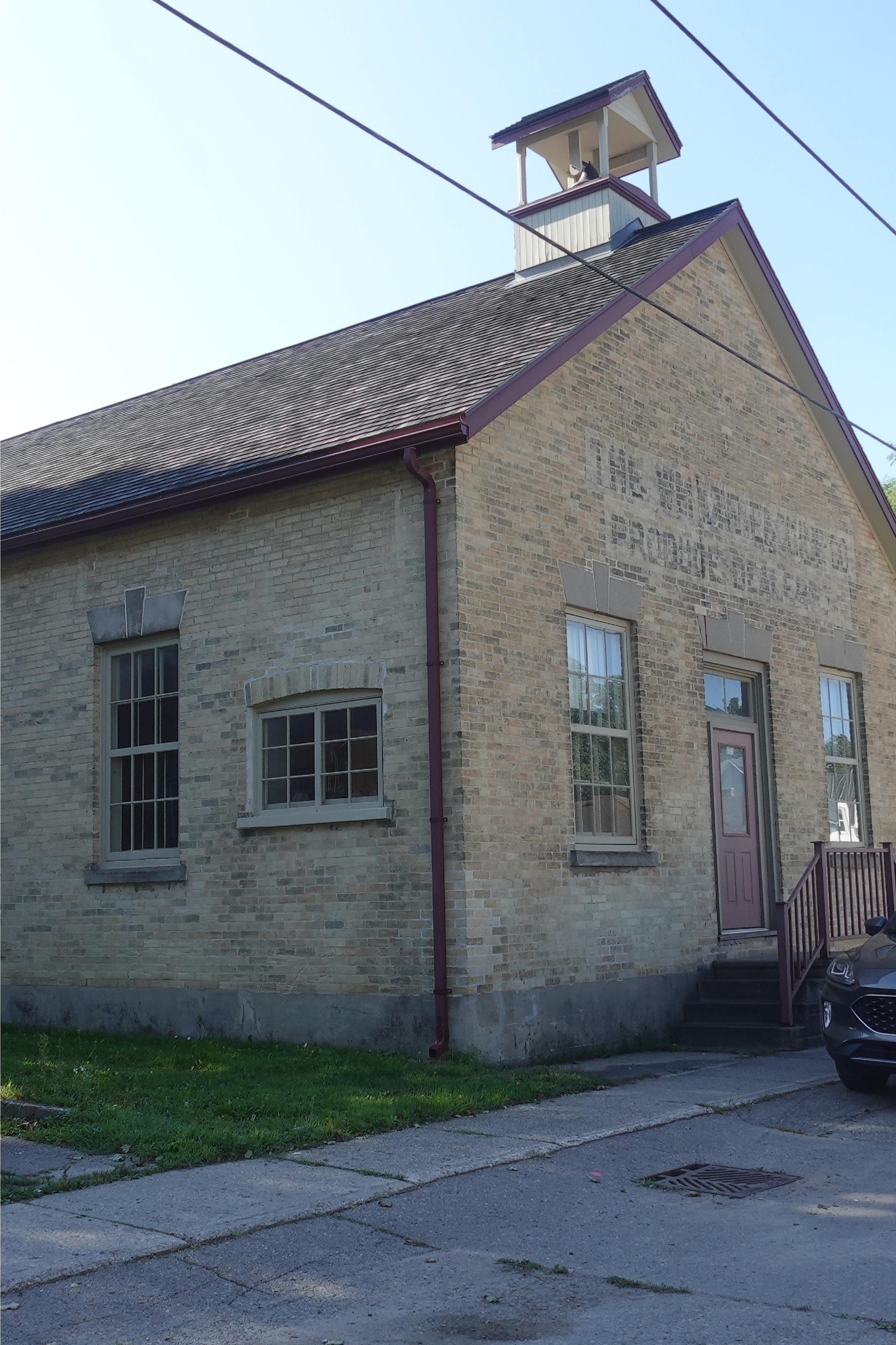 A photo of Temperance Hall in Wingham, Ontario