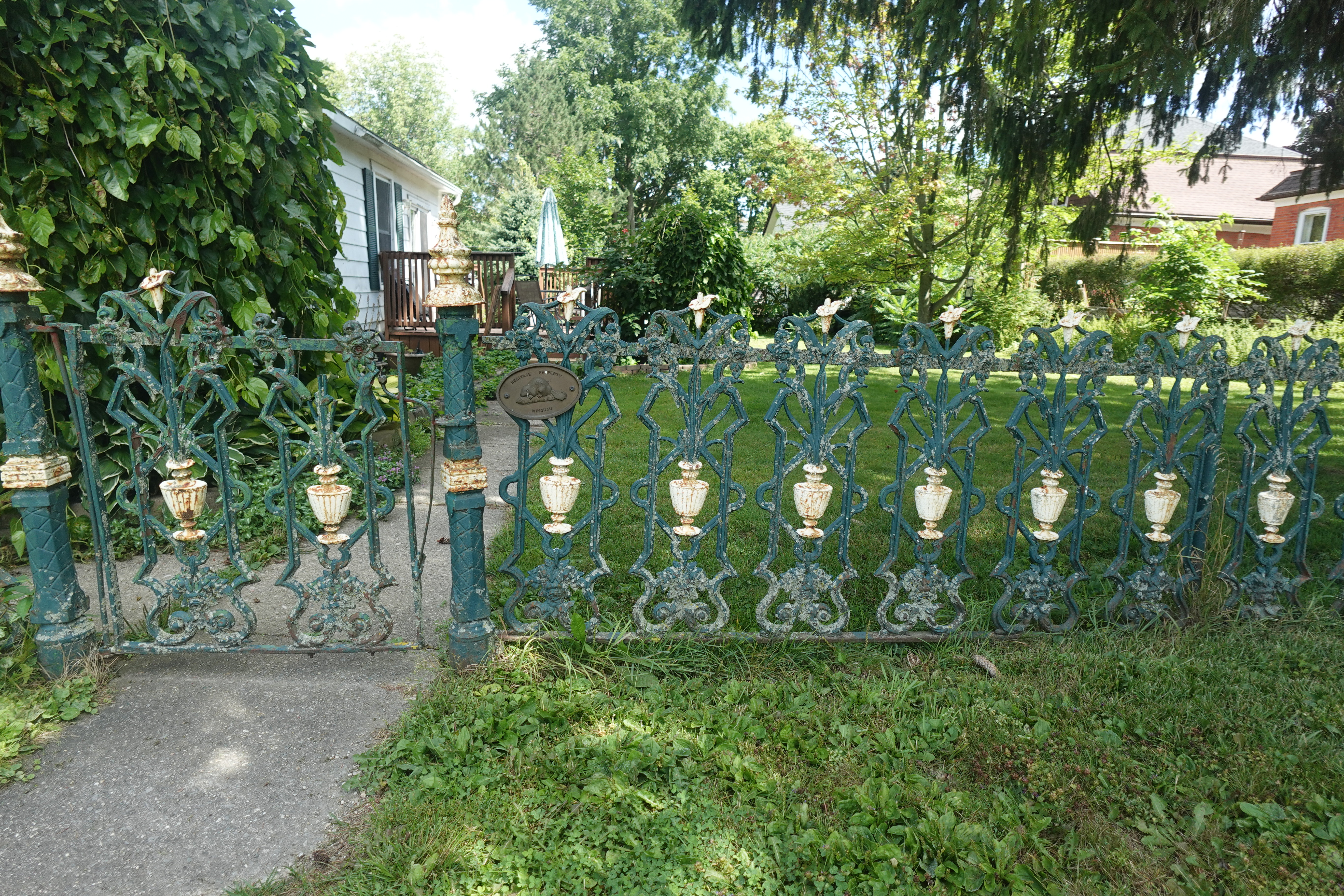 A photo of the John Ansley cast iron fence